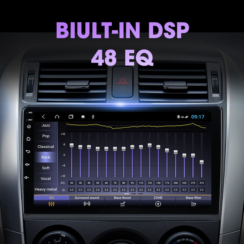 Vtopek 9″ 2 din 4G+WiFi Android Car Radio Multimedia Video Player Navigation GPS For Toyota Corolla E140/150 2006-2013 Head Unit Vtopek 9