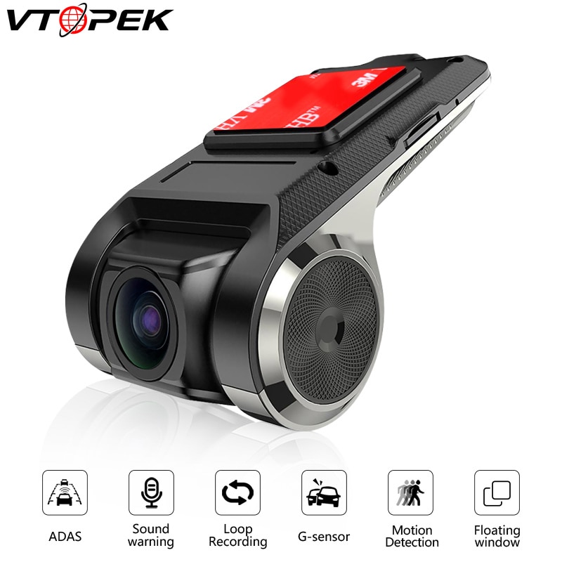 Vtopek ADAS Usb Car DVR Dash Camera Loop Recording For Auto Android Multimedia Player Hidden Type Motion Detection with SD Card Vtopek ADAS Usb Car DVR Dash Camera Loop Recording For Auto Android Multimedia Player Hidden Type Motion Detection with SD Card