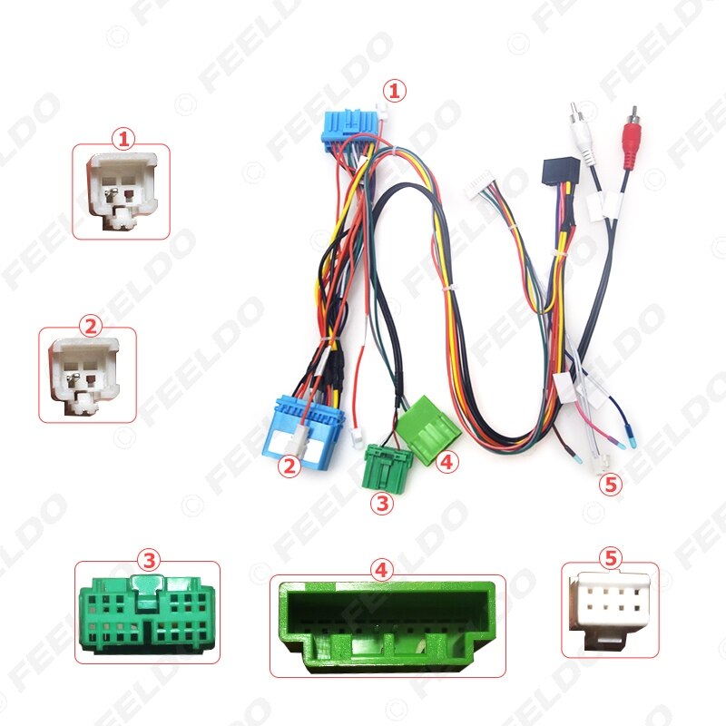 FEELDO Car Stereo Audio 16PIN Android Power Cable Adapter With Canbus Box For Honda Odyssey 04-08 Wiring Harness FEELDO Car Stereo Audio 16PIN Android Power Cable Adapter With Canbus Box For Honda Odyssey 04-08 Wiring Harness