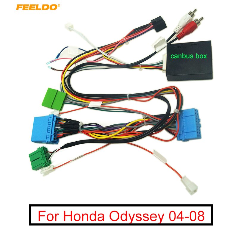FEELDO Car Stereo Audio 16PIN Android Power Cable Adapter With Canbus Box For Honda Odyssey 04-08 Wiring Harness FEELDO Car Stereo Audio 16PIN Android Power Cable Adapter With Canbus Box For Honda Odyssey 04-08 Wiring Harness
