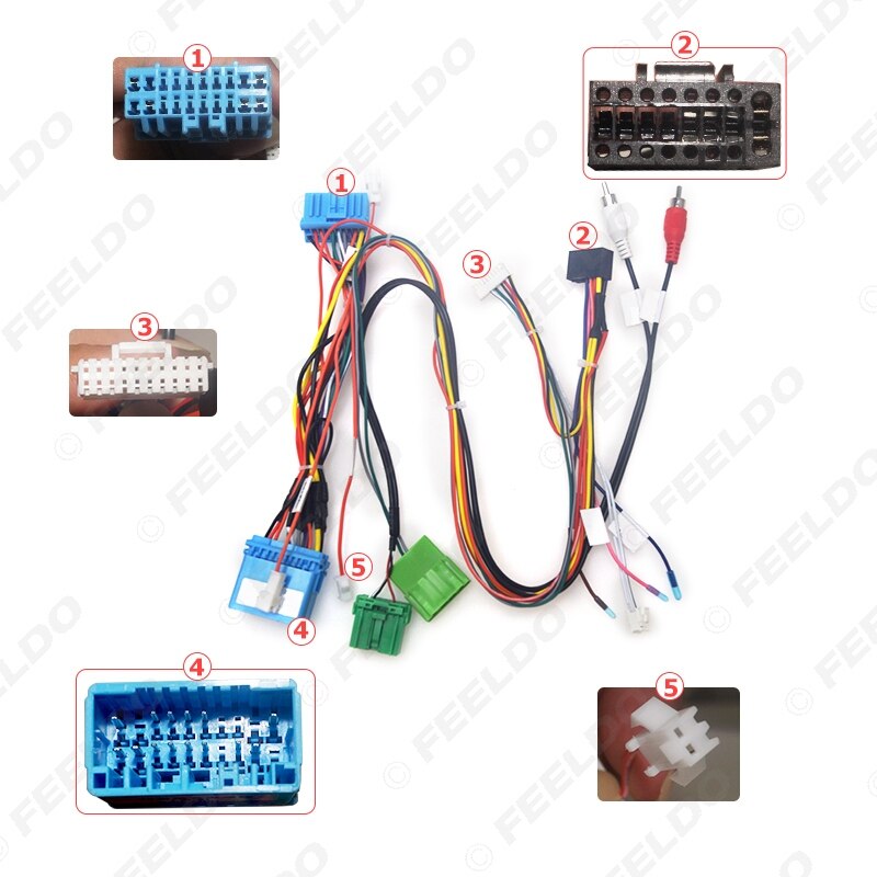 FEELDO Car Stereo Audio 16PIN Android Power Cable Adapter With Canbus Box For Honda Odyssey 04-08 Wiring Harness FEELDO Car Stereo Audio 16PIN Android Power Cable Adapter With Canbus Box For Honda Odyssey 04-08 Wiring Harness