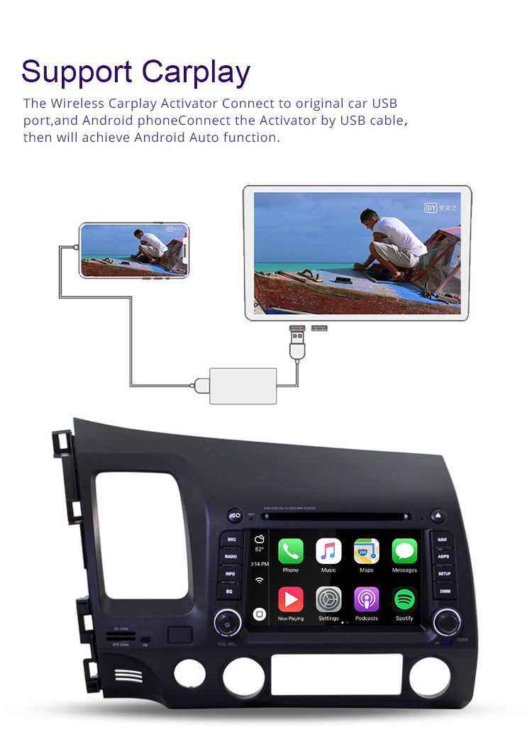 TOPBSNA Android 10 Car DVD Player For HONDA CIVIC 2006-2011 WIFI Multimedia GPS Navigation 2 Din Car Radio Video Stereo RDS Auto TOPBSNA Android 10 Car DVD Player For HONDA CIVIC 2006-2011 WIFI Multimedia GPS Navigation 2 Din Car Radio Video Stereo RDS Auto