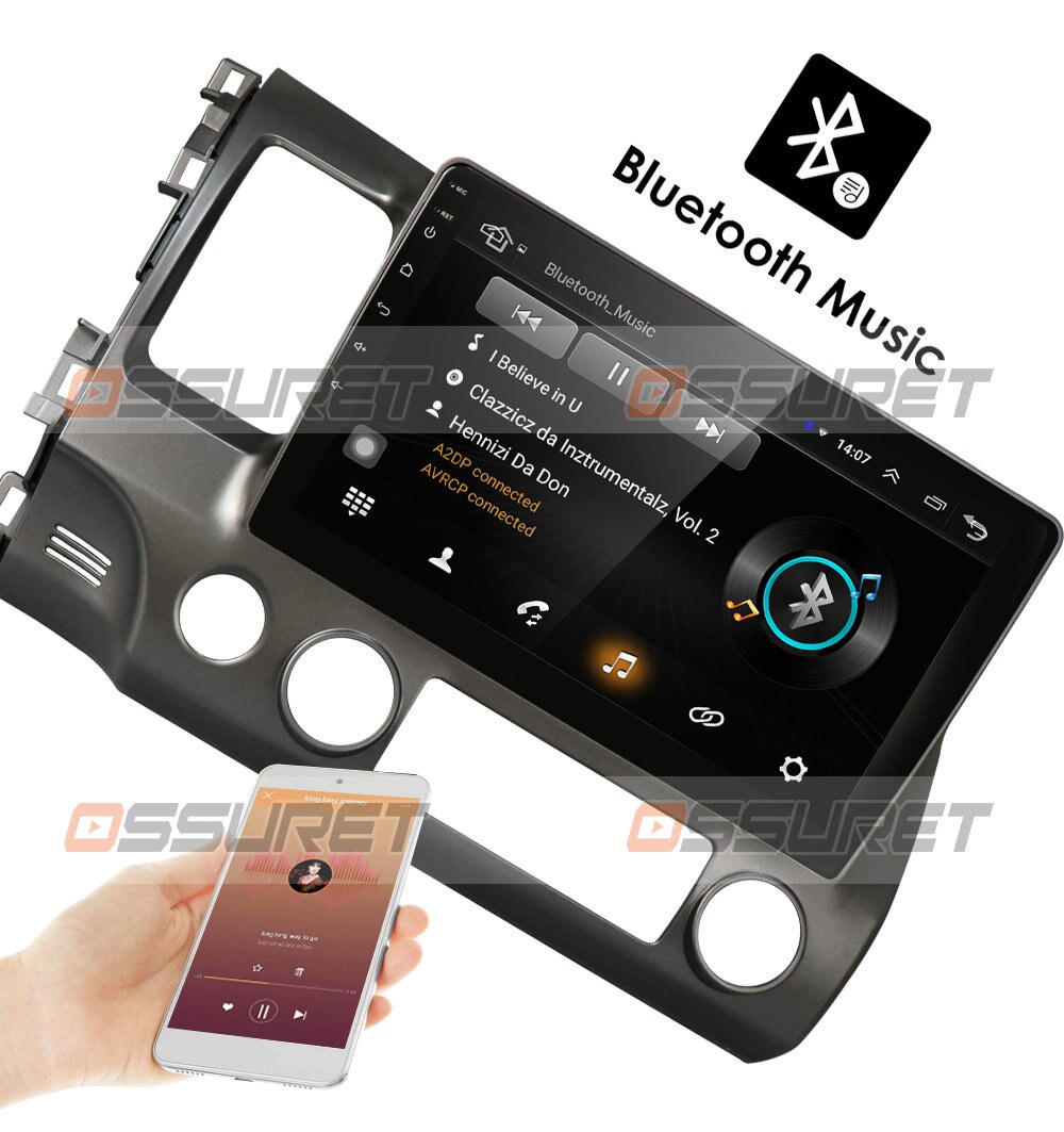 Ossuret 10.1 Inch 2Din Android 10 Car Radio Multimedia Player For Honda Civic 2006-2011 Navigation GPS dvd Player TPMS WIFI 4G