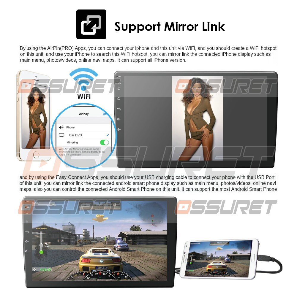 Ossuret 10.1 Inch 2Din Android 10 Car Radio Multimedia Player For Honda Civic 2006-2011 Navigation GPS dvd Player TPMS WIFI 4G