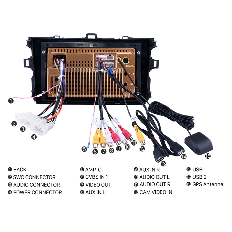 Seicane 9″ Android 10.0 Car GPS Multimedia For 2006 2007 2008 2009 2010 2011 2012 Toyota Corolla Navi Player Support Bluetooth Seicane 9