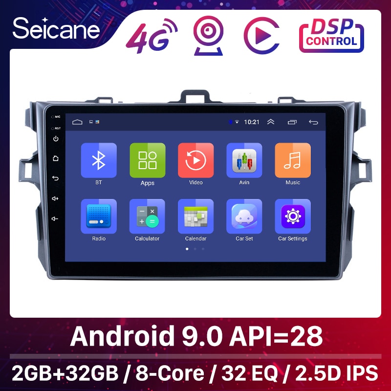 Seicane 9 inch Android 9.0 Car GPS Multimedia For 2006 2007-2012 Toyota Corolla Navi Player Support Radio Bluetooth Mirror Link Seicane 9 inch Android 9.0 Car GPS Multimedia For 2006 2007-2012 Toyota Corolla Navi Player Support Radio Bluetooth Mirror Link