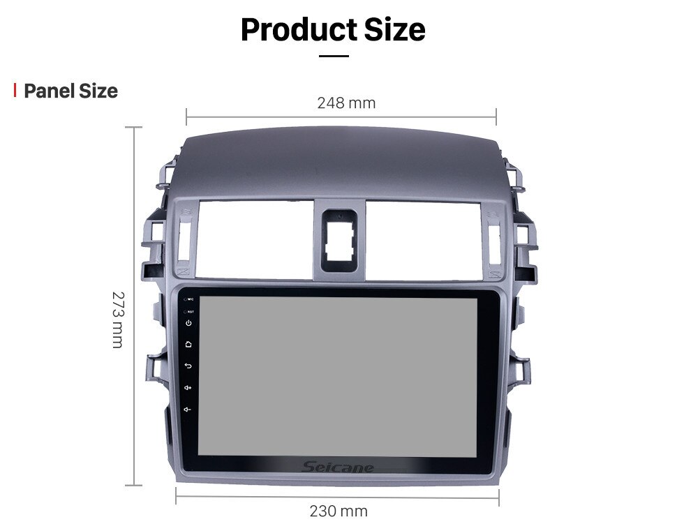 Seicane 9 inch Android 8.1 2Din Car Radio Quad Core WIFI Bluetooth Multimedia Player For 2007 2008 2009 2010 Toyota OLD Corolla