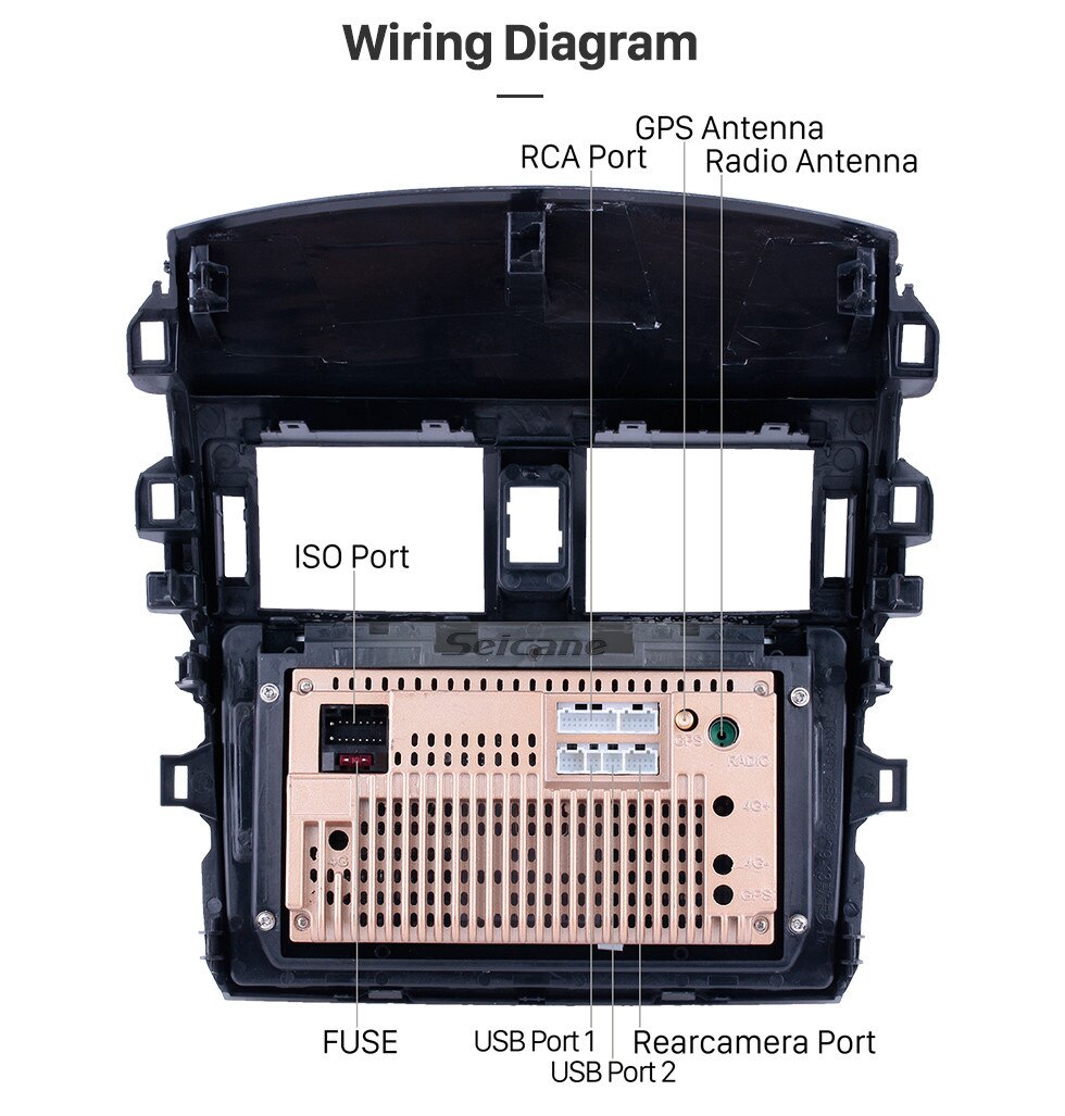 Seicane 9 inch Android 8.1 2Din Car Radio Quad Core WIFI Bluetooth Multimedia Player For 2007 2008 2009 2010 Toyota OLD Corolla