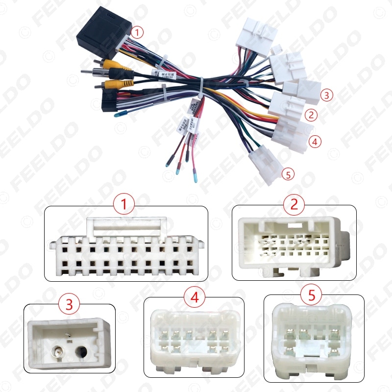 FEELDO Car 16-pin Android Wire Harness Power Cable Adapter With Canbus For Toyota Highlander/RAV4/C-HR/Levin/Wildlander FEELDO Car 16-pin Android Wire Harness Power Cable Adapter With Canbus For Toyota Highlander/RAV4/C-HR/Levin/Wildlander