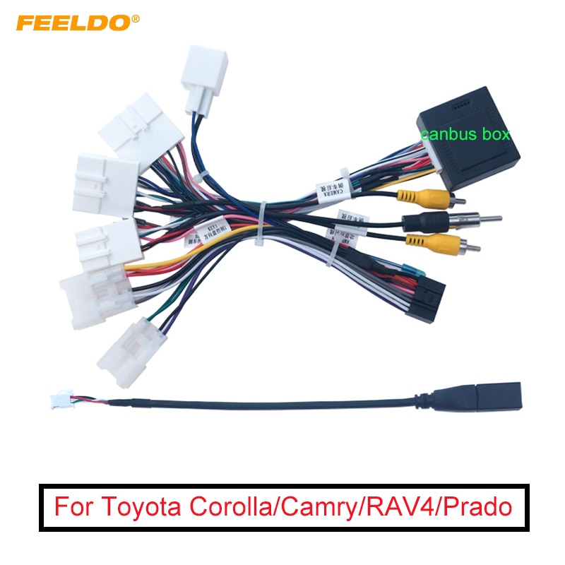 FEELDO Car 16-pin Android Wire Harness Power Cable Adapter With Canbus For Toyota Highlander/RAV4/C-HR/Levin/Wildlander FEELDO Car 16-pin Android Wire Harness Power Cable Adapter With Canbus For Toyota Highlander/RAV4/C-HR/Levin/Wildlander