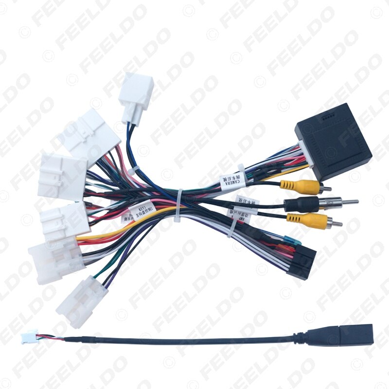 FEELDO Car 16-pin Android Wire Harness Power Cable Adapter With Canbus For Toyota Highlander/RAV4/C-HR/Levin/Wildlander FEELDO Car 16-pin Android Wire Harness Power Cable Adapter With Canbus For Toyota Highlander/RAV4/C-HR/Levin/Wildlander