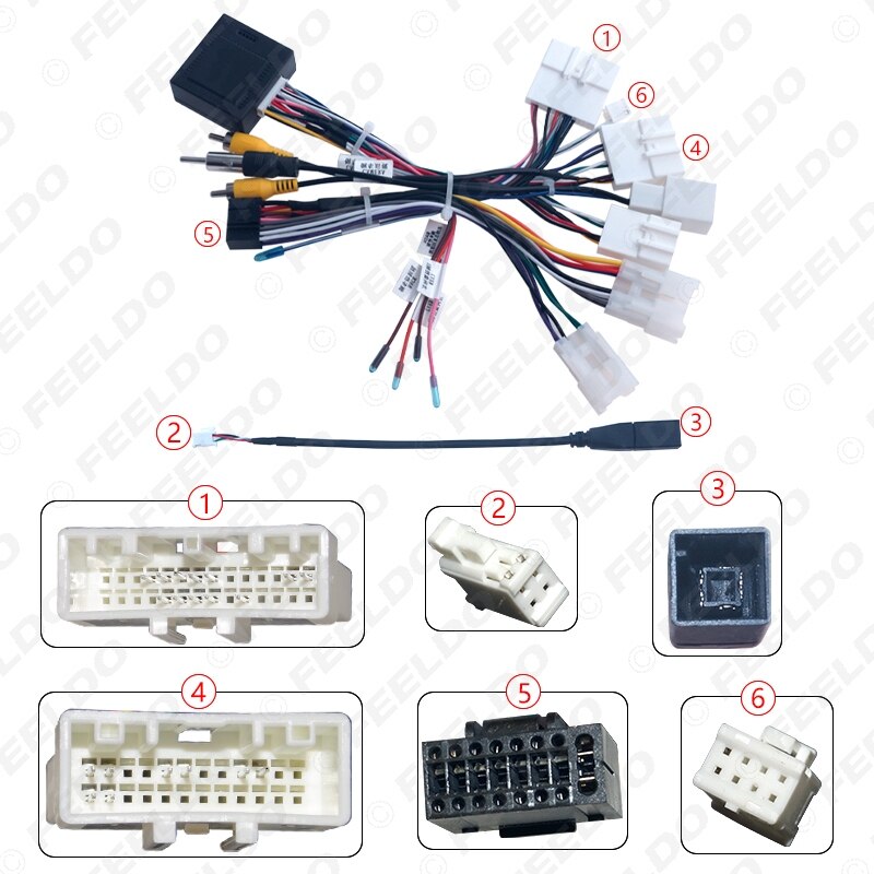 FEELDO Car 16-pin Android Wire Harness Power Cable Adapter With Canbus For Toyota Highlander/RAV4/C-HR/Levin/Wildlander FEELDO Car 16-pin Android Wire Harness Power Cable Adapter With Canbus For Toyota Highlander/RAV4/C-HR/Levin/Wildlander