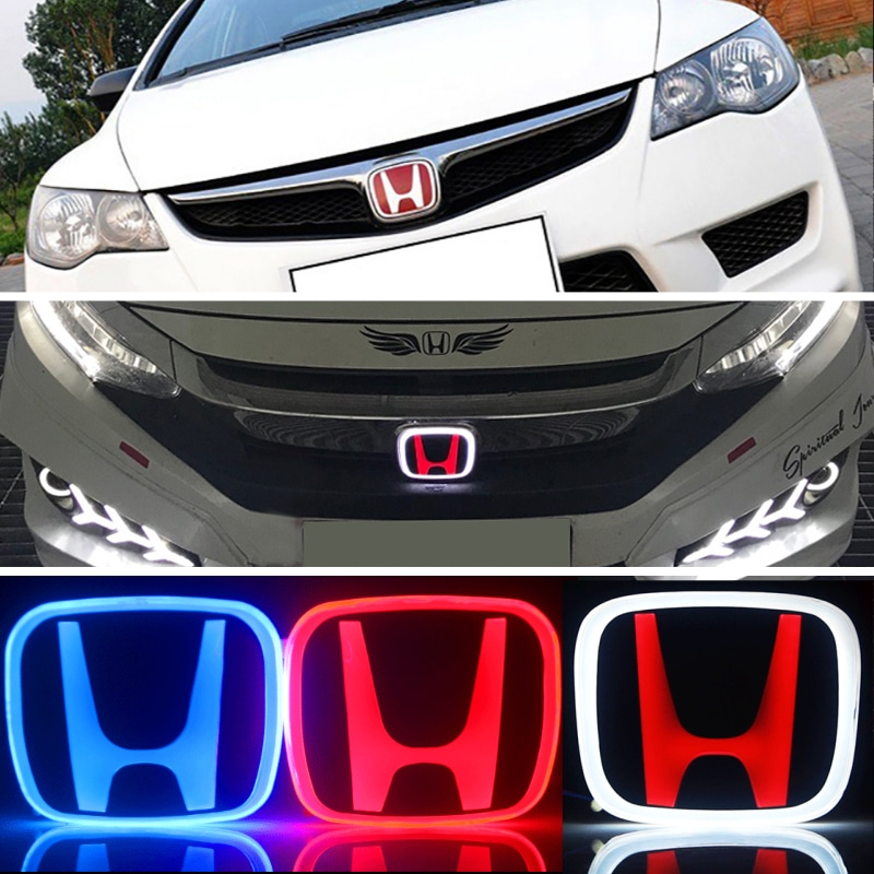 For Honda Accord Odyssey Civic CRV Inspire Amaze Vezel Accessories 1PC PMMA Car LED Front Emblem Sticker Rear Trunk Light Badge For Honda Accord Odyssey Civic CRV Inspire Amaze Vezel Accessories 1PC PMMA Car LED Front Emblem Sticker Rear Trunk Light Badge