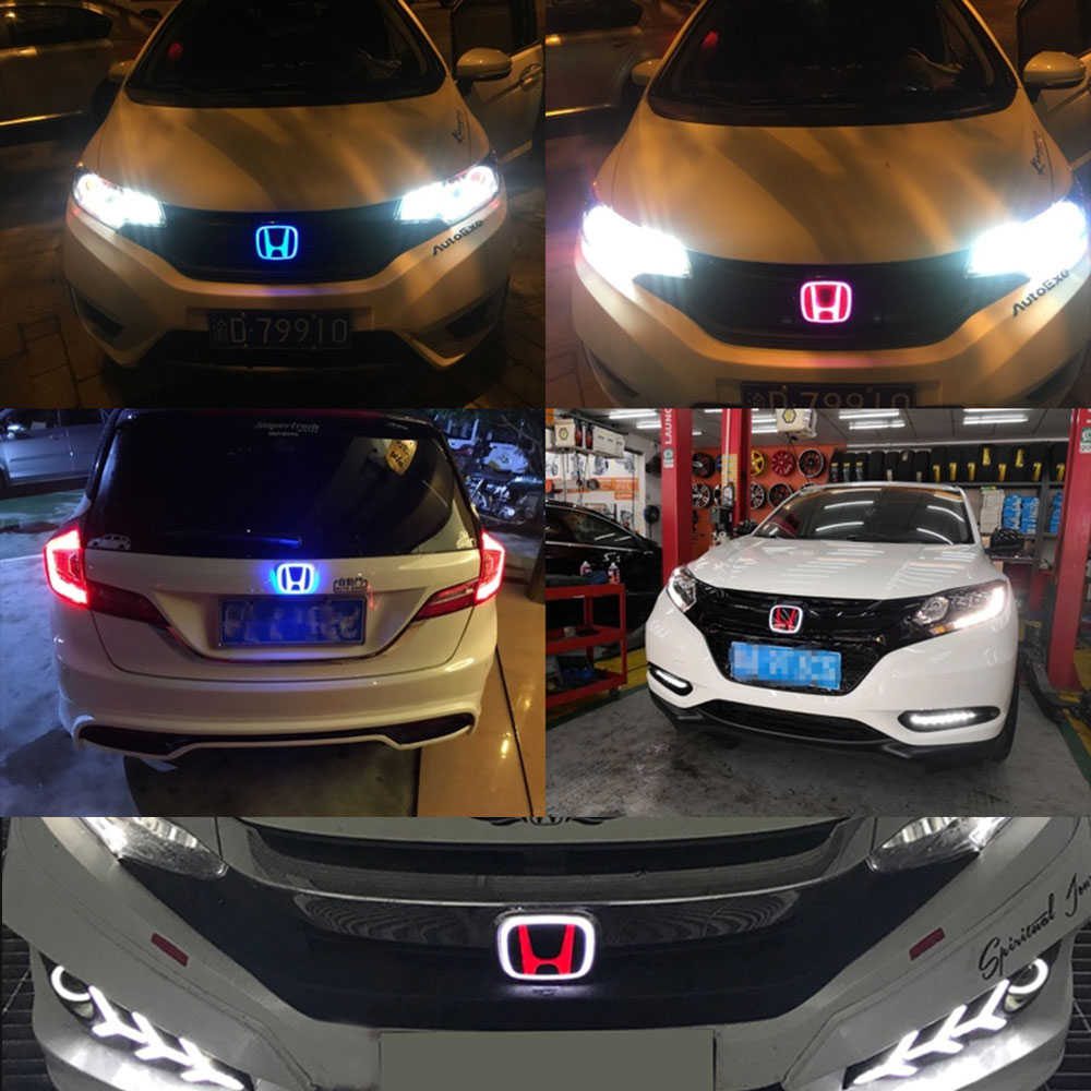 For Honda Accord Odyssey Civic CRV Inspire Amaze Vezel Accessories 1PC PMMA Car LED Front Emblem Sticker Rear Trunk Light Badge For Honda Accord Odyssey Civic CRV Inspire Amaze Vezel Accessories 1PC PMMA Car LED Front Emblem Sticker Rear Trunk Light Badge