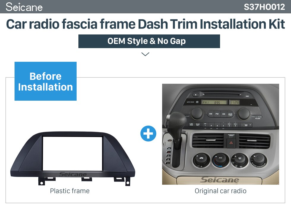 Seicane Durable 2 Din Auto Stereo CD Car Radio Fascia for 2006 Honda Odyssey DVD panel In Dash Mount Kit Seicane Durable 2 Din Auto Stereo CD Car Radio Fascia for 2006 Honda Odyssey DVD panel In Dash Mount Kit