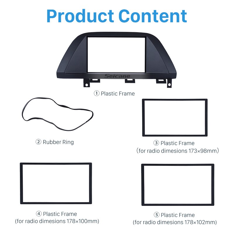 Seicane Durable 2 Din Auto Stereo CD Car Radio Fascia for 2006 Honda Odyssey DVD panel In Dash Mount Kit Seicane Durable 2 Din Auto Stereo CD Car Radio Fascia for 2006 Honda Odyssey DVD panel In Dash Mount Kit