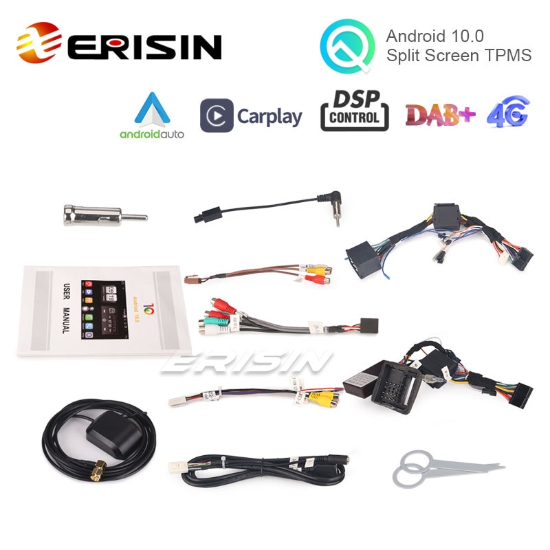 Erisin 8788 8.8″ PX5 64G Android 10.0 Car Radio Apple CarPlay Auto GPS 4G DAB+ DSP for BMW 3er E46 318 325 M3 MG ZT Rover75 Erisin 8788 8.8