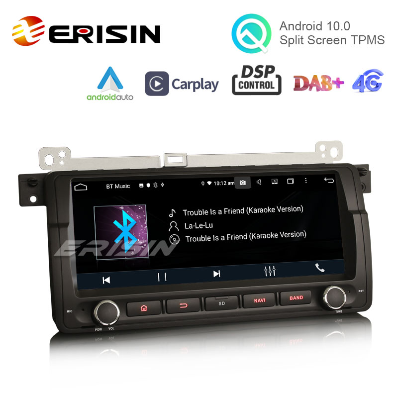 Erisin 8788 8.8″ PX5 64G Android 10.0 Car Radio Apple CarPlay Auto GPS 4G DAB+ DSP for BMW 3er E46 318 325 M3 MG ZT Rover75 Erisin 8788 8.8