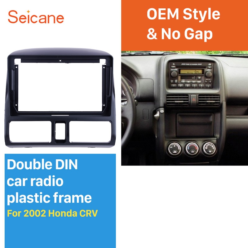 Fascia Black Frame 9 inch for 2002-2006 HONDA CRV Dash Mount Kit Trim Panel No gap Fascia Black Frame 9 inch for 2002-2006 HONDA CRV Dash Mount Kit Trim Panel No gap