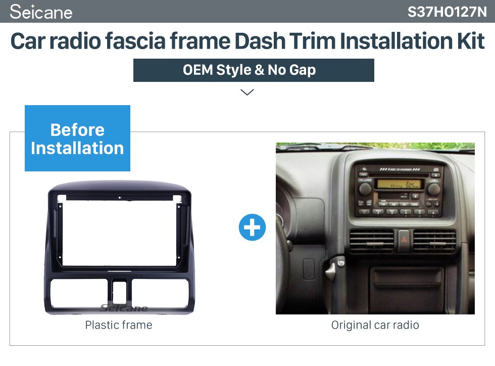 Fascia Black Frame 9 inch for 2002-2006 HONDA CRV Dash Mount Kit Trim Panel No gap Fascia Black Frame 9 inch for 2002-2006 HONDA CRV Dash Mount Kit Trim Panel No gap