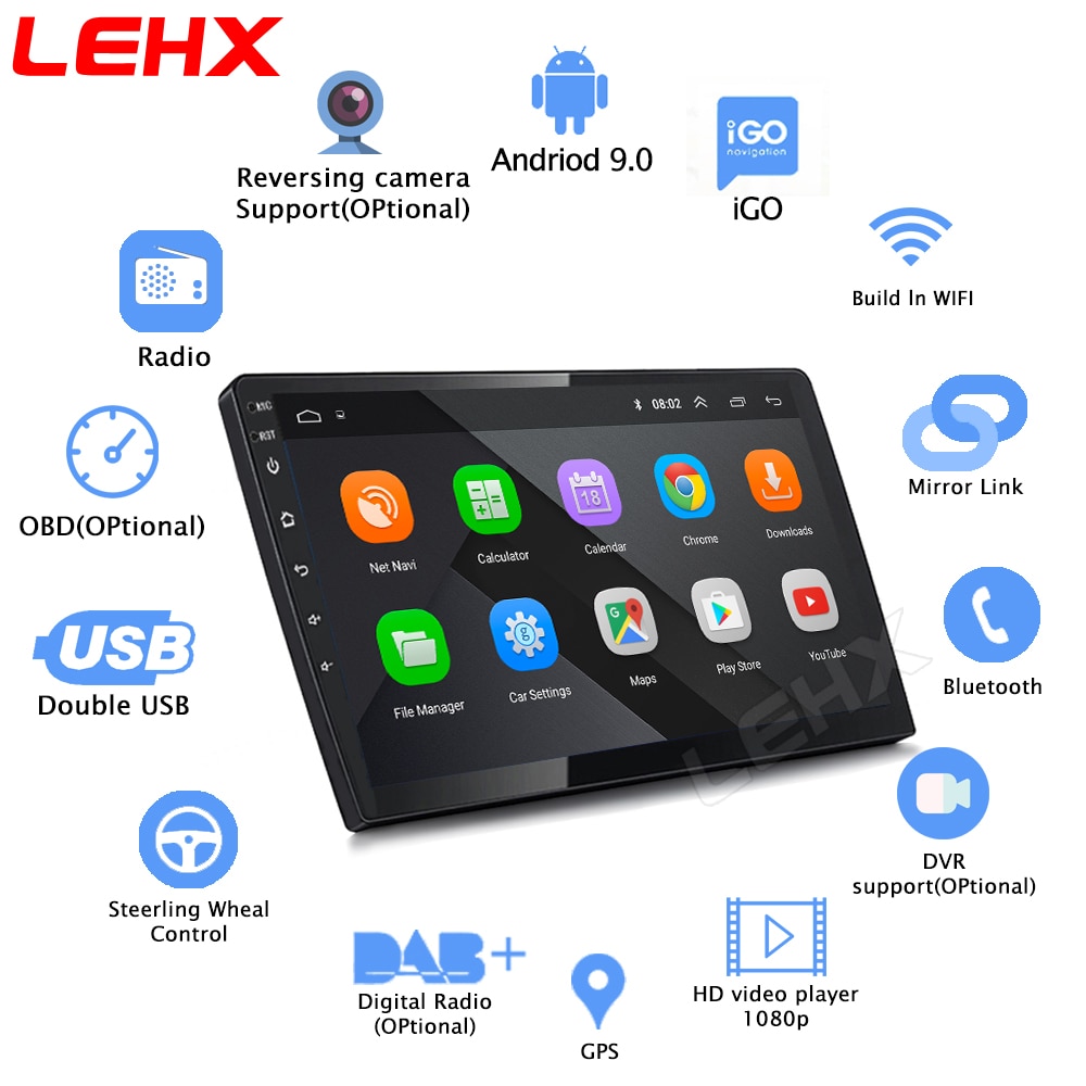 9/10.1 Inch 2 Din Android 9.0 Car radio Multimedia Video Player Universal auto Stereo For Volkswagen Nissan Hyundai Kia toyota 9/10.1 Inch 2 Din Android 9.0 Car radio Multimedia Video Player Universal auto Stereo For Volkswagen Nissan Hyundai Kia toyota