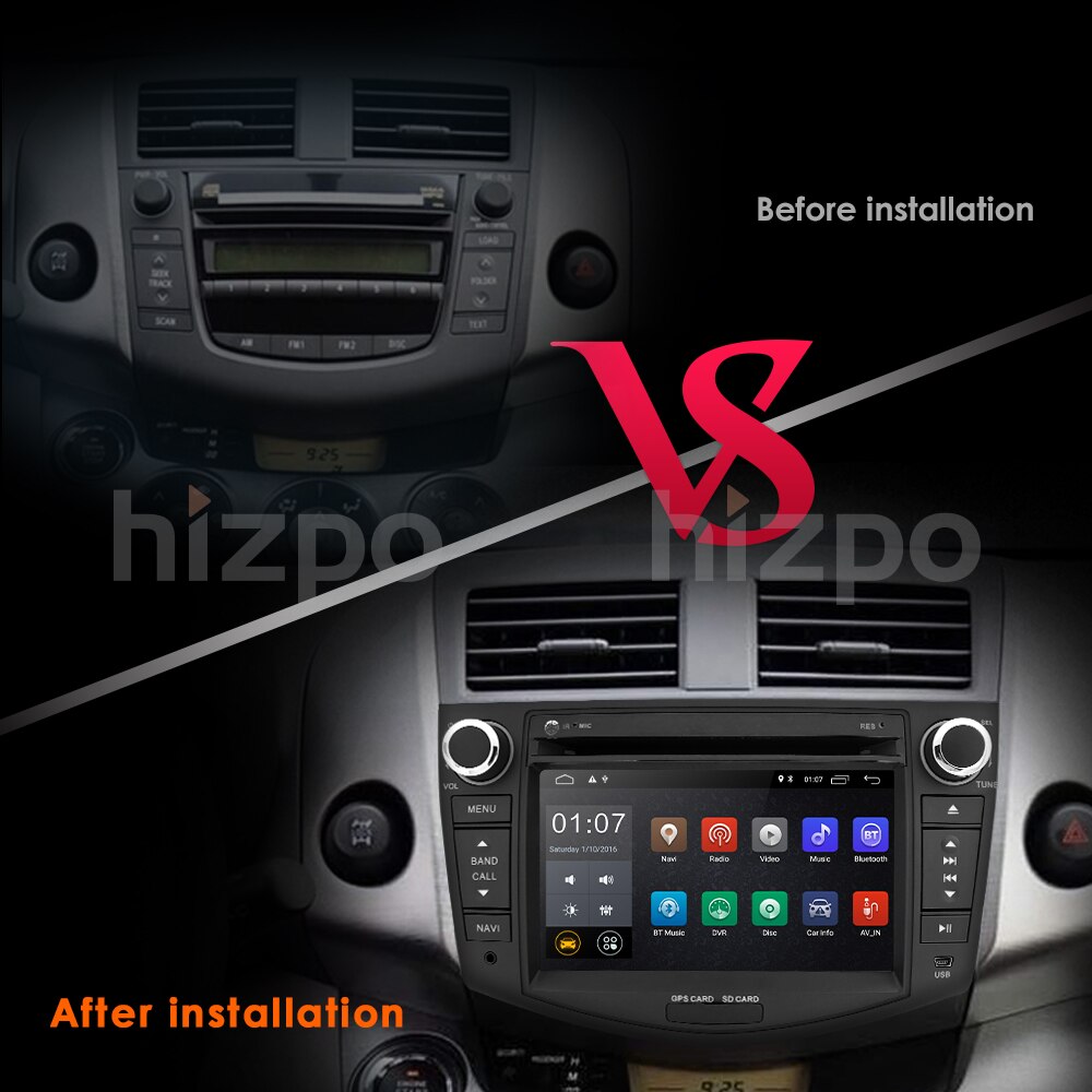 NEW !!! Android 10 car dvd player for Toyota RAV4 Rav 4 2007 2008 2009 2010 2011 2 din 1024*600 car dvd gps wifi rds TPMS