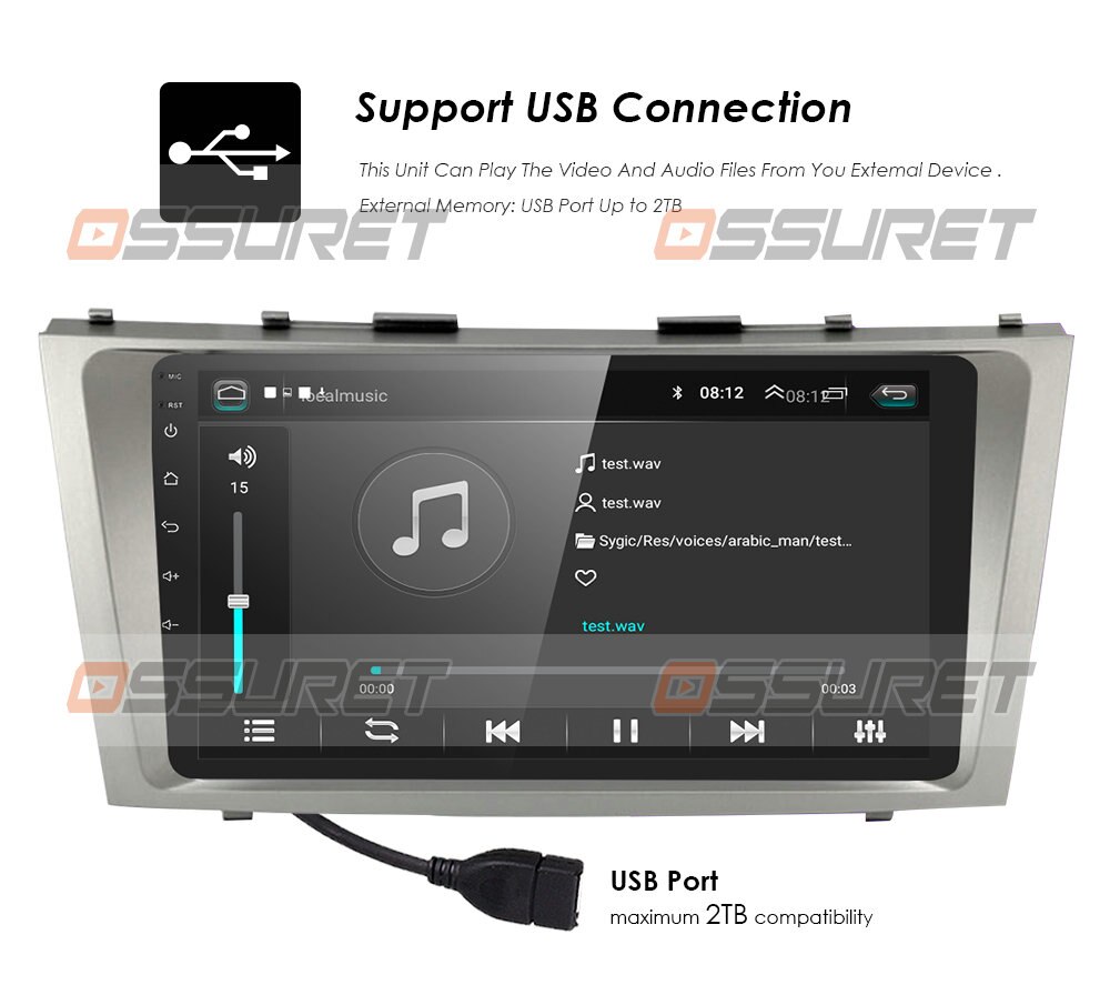 9'' Android 10 2 Din CAR Radio Multimedia Player For Toyota Camry 2007 2008 2009 2010 2011 GPS Navigation with Rear camera BT