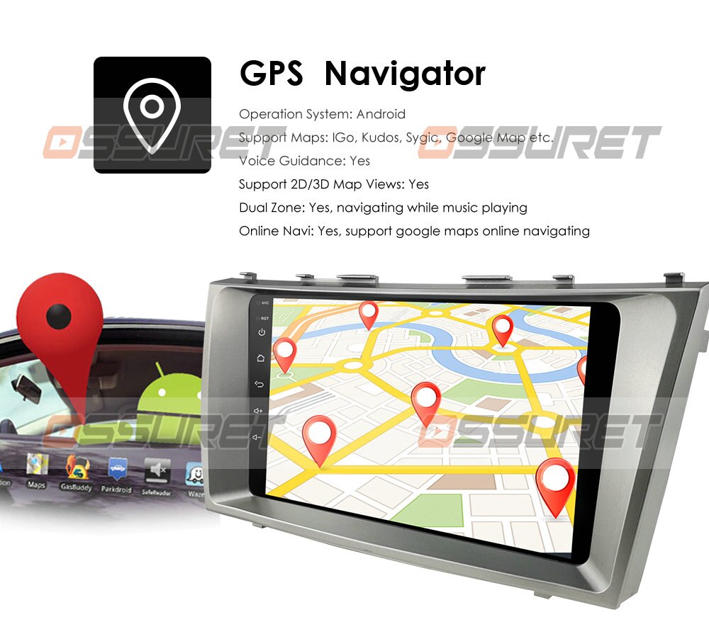 9'' Android 10 2 Din CAR Radio Multimedia Player For Toyota Camry 2007 2008 2009 2010 2011 GPS Navigation with Rear camera BT