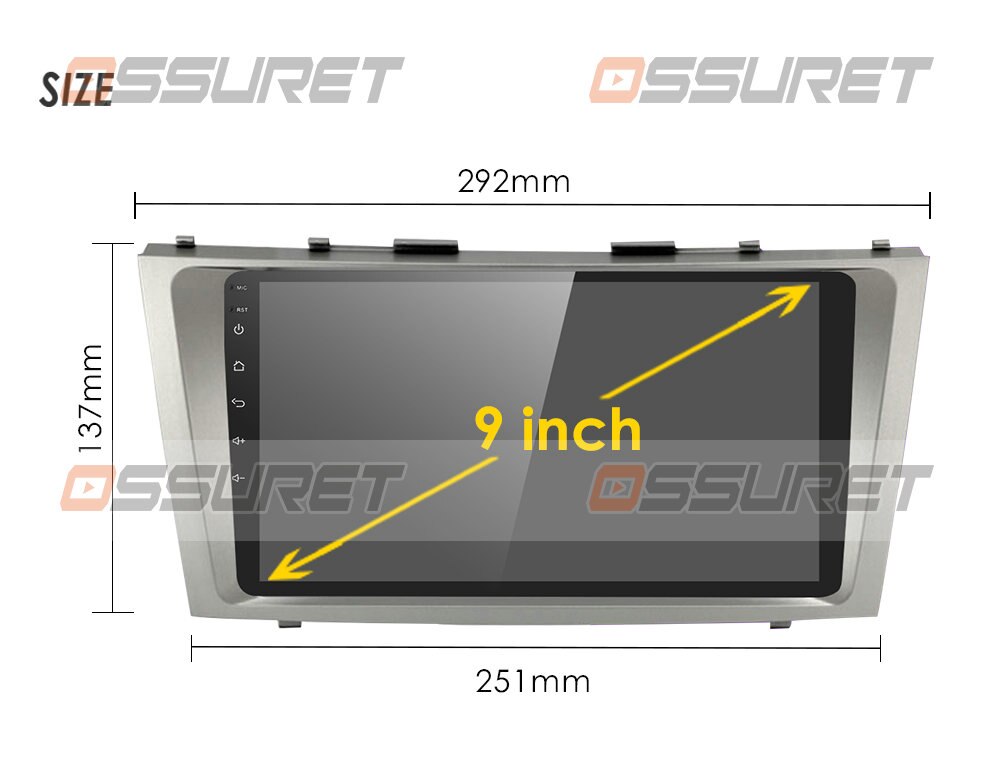 9'' Android 10 2 Din CAR Radio Multimedia Player For Toyota Camry 2007 2008 2009 2010 2011 GPS Navigation with Rear camera BT