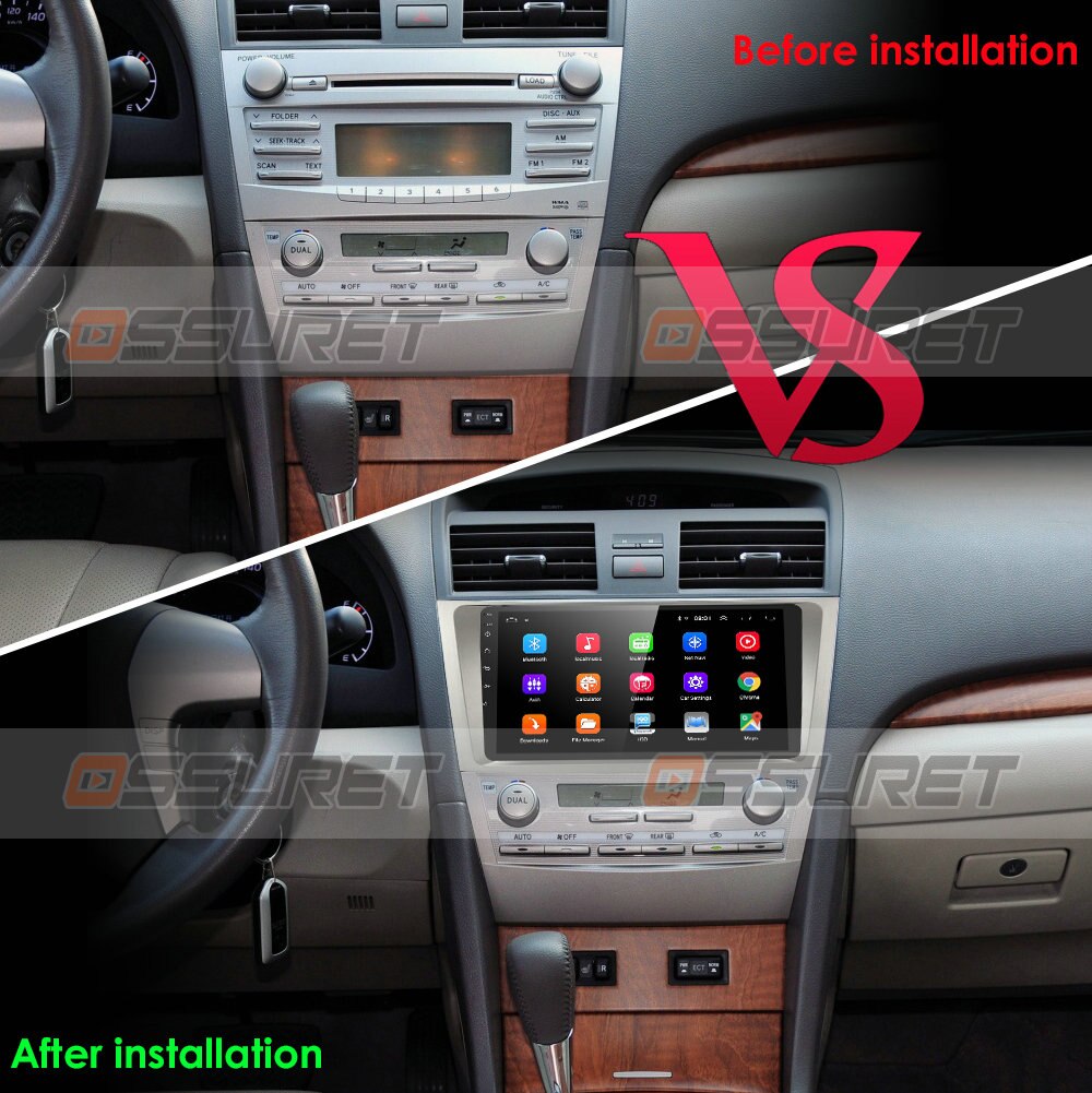 9'' Android 10 2 Din CAR Radio Multimedia Player For Toyota Camry 2007 2008 2009 2010 2011 GPS Navigation with Rear camera BT