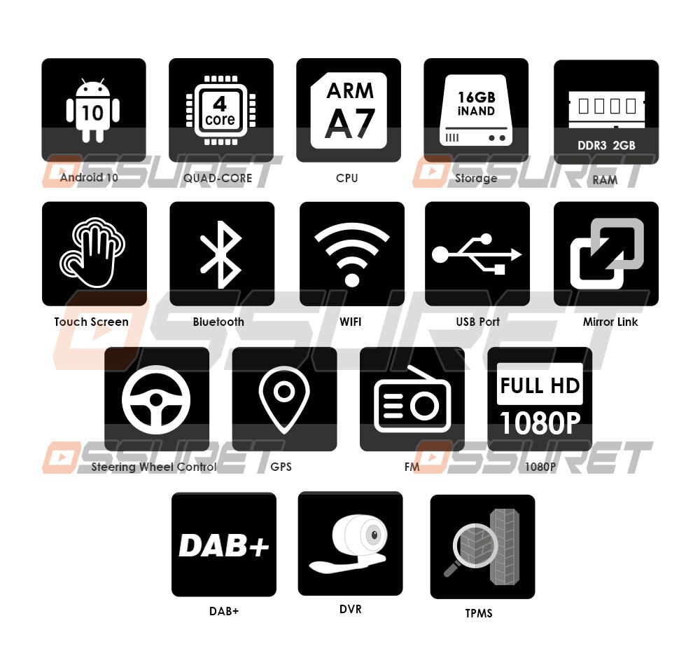 9'' Android 10 2 Din CAR Radio Multimedia Player For Toyota Camry 2007 2008 2009 2010 2011 GPS Navigation with Rear camera BT