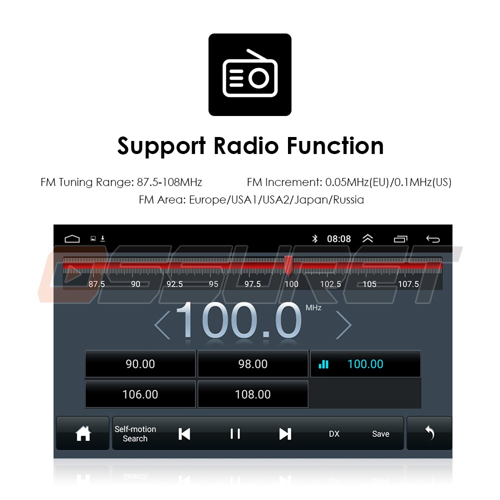 9'' Android 10 2 Din CAR Radio Multimedia Player For Toyota Camry 2007 2008 2009 2010 2011 GPS Navigation with Rear camera BT