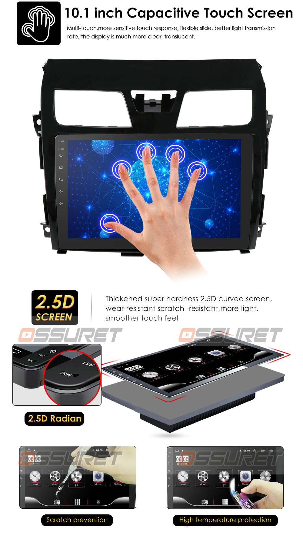 10.1''Android 10.0 Auto Car DVD Radio For Nissan Altima Teana 2013+ Head Unit System GPS Navi OBD DVR WIFI 2GB 16GB 4 Core Audio