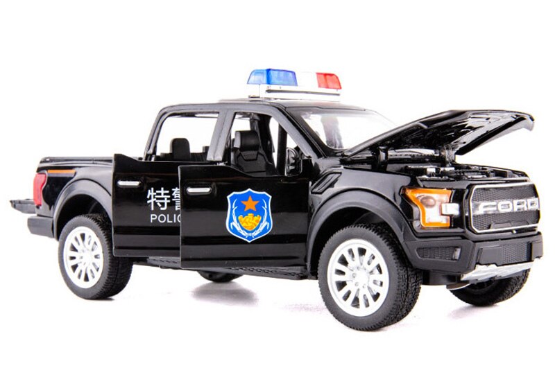 1/32 Alloy Ford F150 Pickup Model Toy Car Die Cast Sound Light Pull Back Police Toys Vehicle For Kids Children 1/32 Alloy Ford F150 Pickup Model Toy Car Die Cast Sound Light Pull Back Police Toys Vehicle For Kids Children