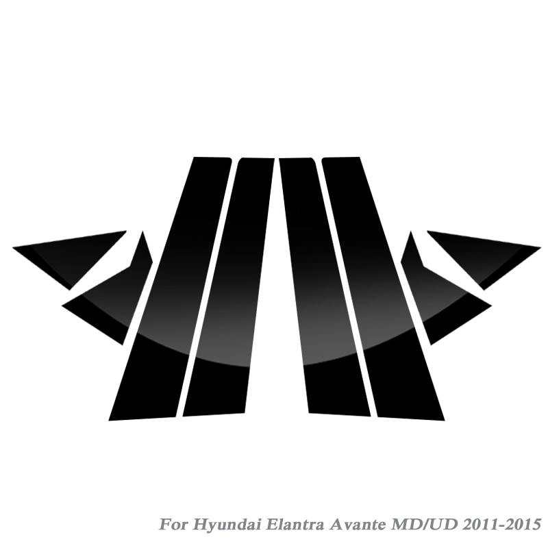 8pcs Car Styling For Hyundai Elantra Avante MD/UD 2011-2015 Car Window Trim Sticker Middle Column Stickers PVC Auto Accessories 8pcs Car Styling For Hyundai Elantra Avante MD/UD 2011-2015 Car Window Trim Sticker Middle Column Stickers PVC Auto Accessories