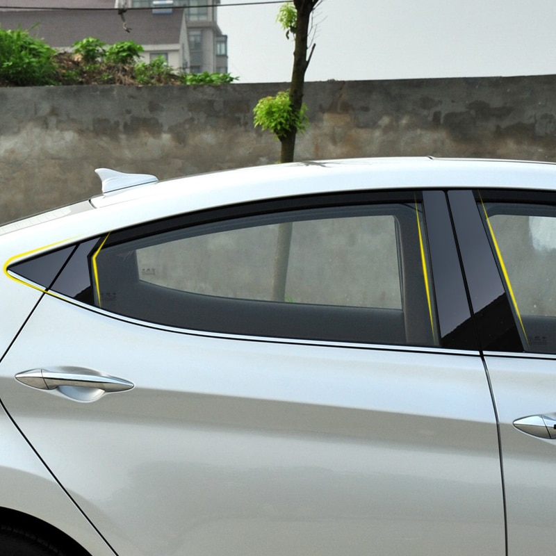 8pcs Car Styling For Hyundai Elantra Avante MD/UD 2011-2015 Car Window Trim Sticker Middle Column Stickers PVC Auto Accessories 8pcs Car Styling For Hyundai Elantra Avante MD/UD 2011-2015 Car Window Trim Sticker Middle Column Stickers PVC Auto Accessories