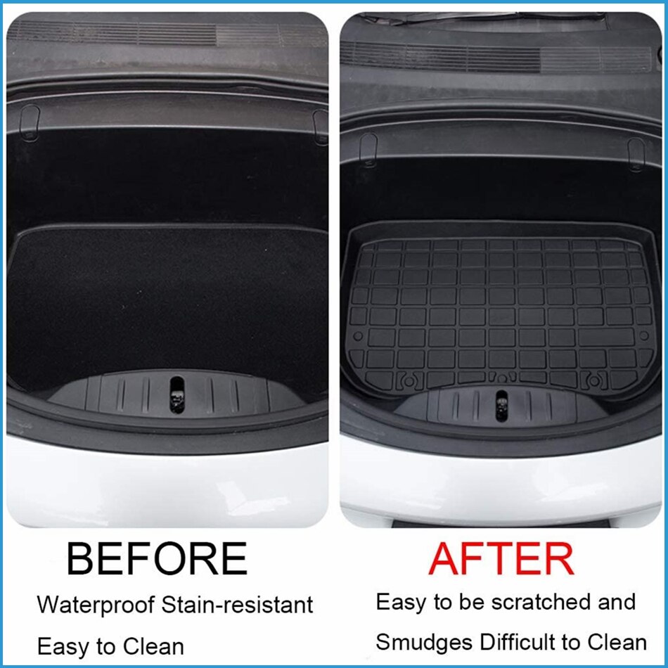 BENOO Customized TPE Waterproof Trunk Mat Front Box Mat For Tesla Model 3 Car Rear Trunk Storage Mat Cargo Tray Trunk Protective BENOO Customized TPE Waterproof Trunk Mat Front Box Mat For Tesla Model 3 Car Rear Trunk Storage Mat Cargo Tray Trunk Protective