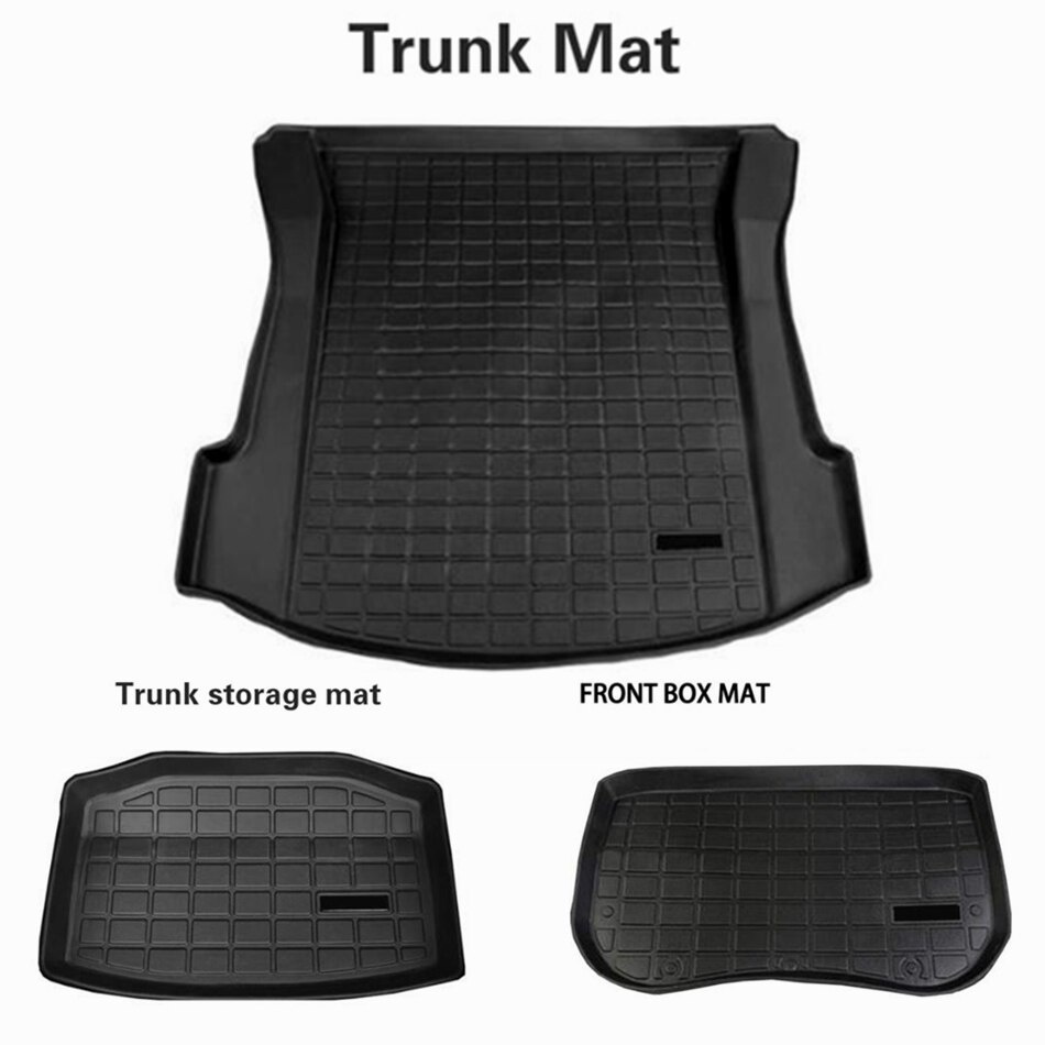 BENOO Customized TPE Waterproof Trunk Mat Front Box Mat For Tesla Model 3 Car Rear Trunk Storage Mat Cargo Tray Trunk Protective BENOO Customized TPE Waterproof Trunk Mat Front Box Mat For Tesla Model 3 Car Rear Trunk Storage Mat Cargo Tray Trunk Protective