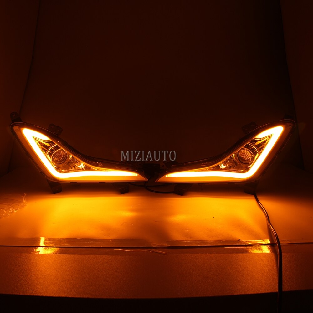 2pcs LED DRL Daytime Running Lights Fog Lights For Hyundai Elantra 2014 2015 2016 Car Front Bumper Fog lamps Turn Singal White 2pcs LED DRL Daytime Running Lights Fog Lights For Hyundai Elantra 2014 2015 2016 Car Front Bumper Fog lamps Turn Singal White