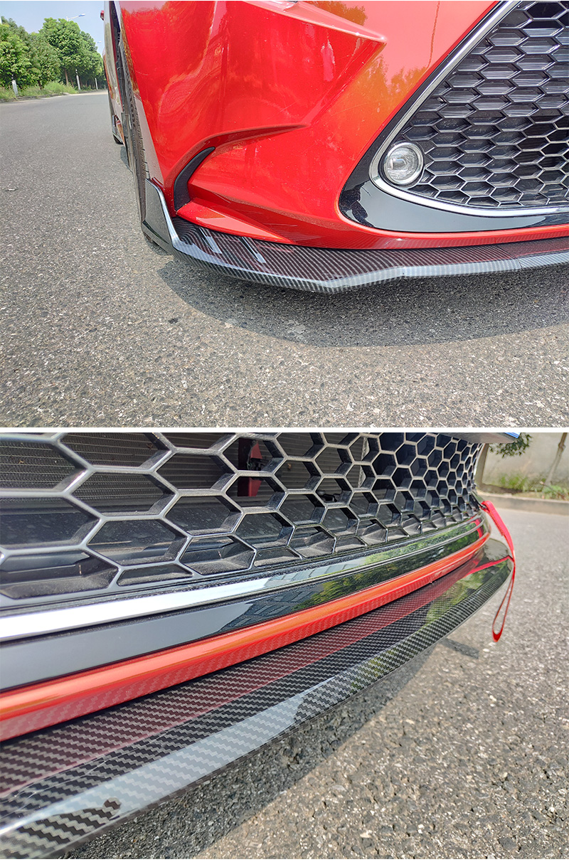 Front Bumper Spoiler Protector Plate Lip Body Kit Splitter Carbon Surface Decorative Strip Shovel For Corolla American 2019 2020