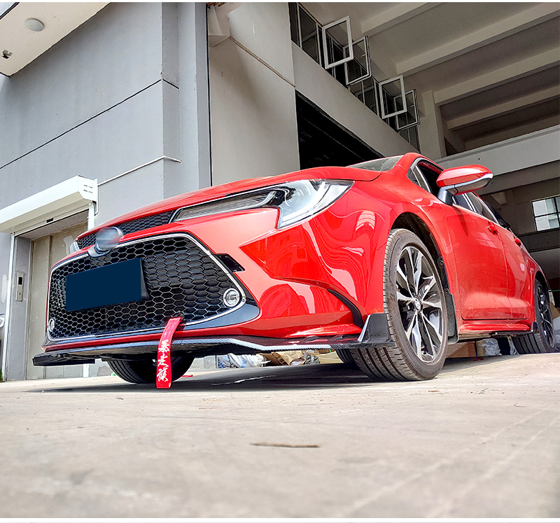 Front Bumper Spoiler Protector Plate Lip Body Kit Splitter Carbon Surface Decorative Strip Shovel For Corolla American 2019 2020