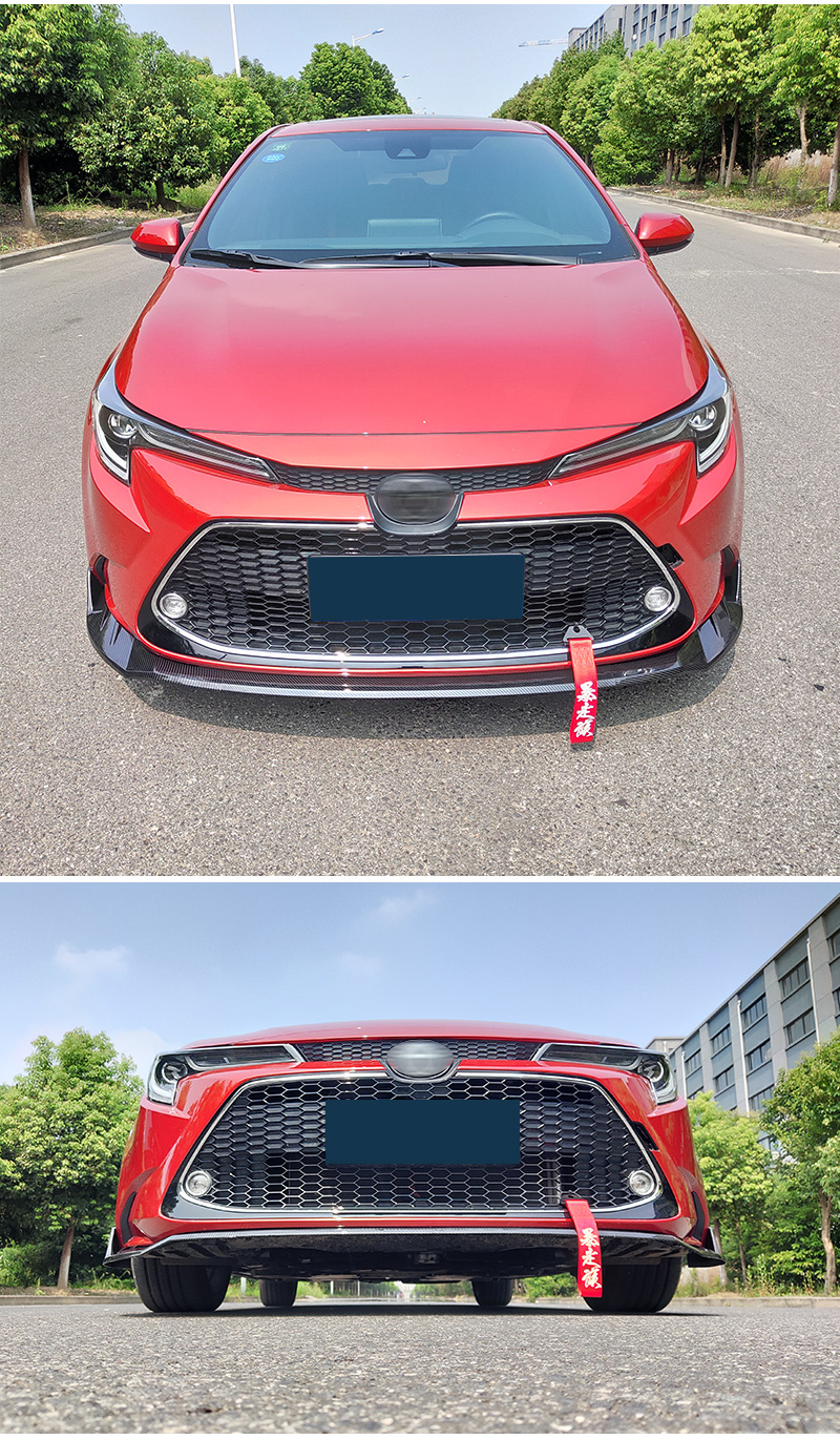 Front Bumper Spoiler Protector Plate Lip Body Kit Splitter Carbon Surface Decorative Strip Shovel For Corolla American 2019 2020
