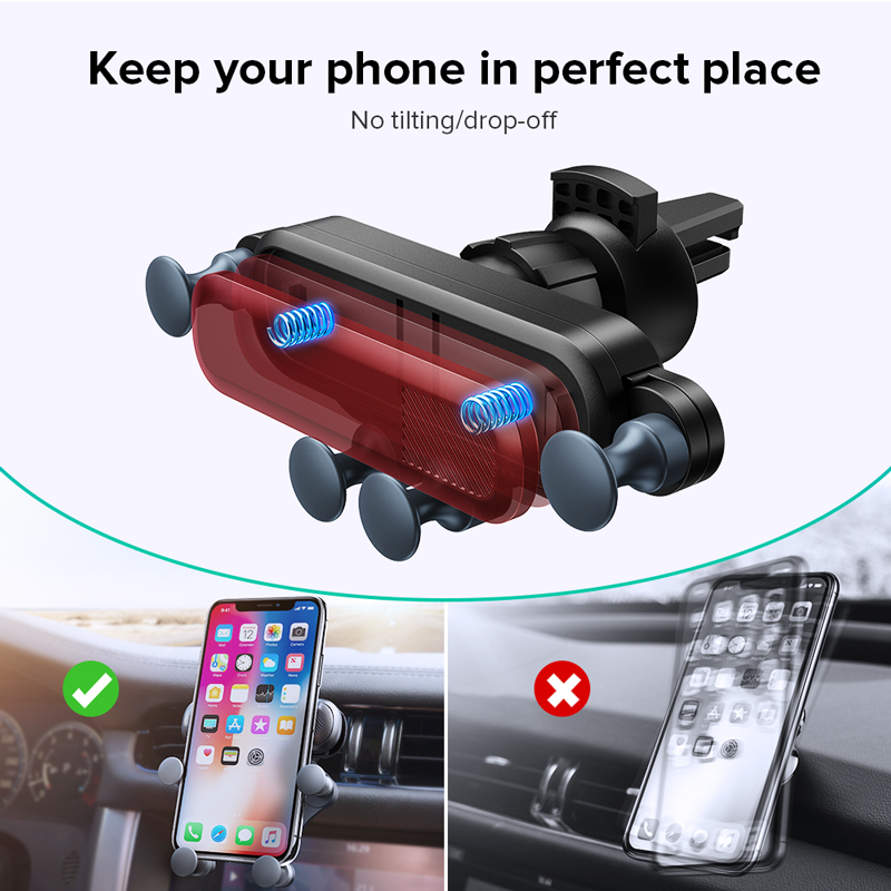 Gravity Car Holder For Phone in Car Air Vent Clip Mount No Magnetic Mobile Phone Holder GPS Stand For iPhone 11 Pro Samsung B