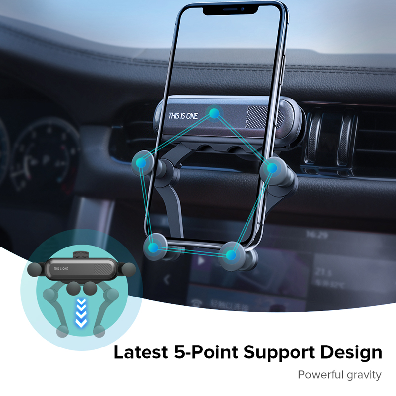 Gravity Car Holder For Phone in Car Air Vent Clip Mount No Magnetic Mobile Phone Holder GPS Stand For iPhone 11 Pro Samsung B