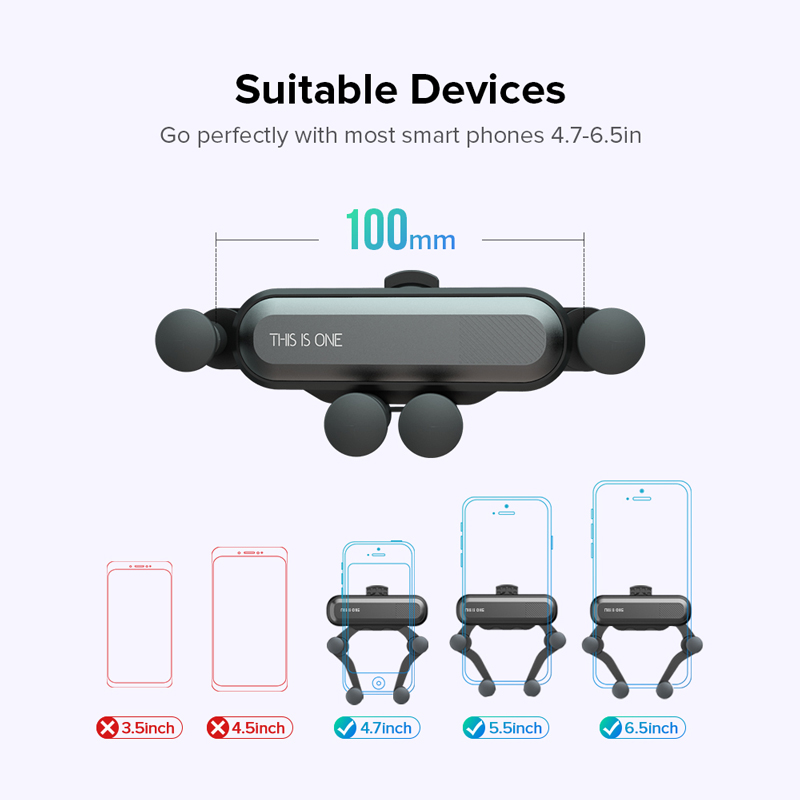 Gravity Car Holder For Phone in Car Air Vent Clip Mount No Magnetic Mobile Phone Holder GPS Stand For iPhone 11 Pro Samsung B