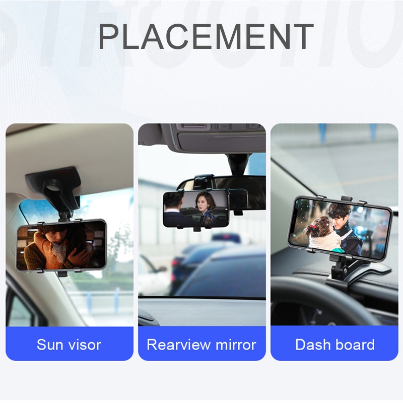 360 Degrees Car Phone Holder Universal Smartphone Stands Car Rack Dashboard Support for Auto Grip Mobile Phone Fixed Bracket 360 Degrees Car Phone Holder Universal Smartphone Stands Car Rack Dashboard Support for Auto Grip Mobile Phone Fixed Bracket