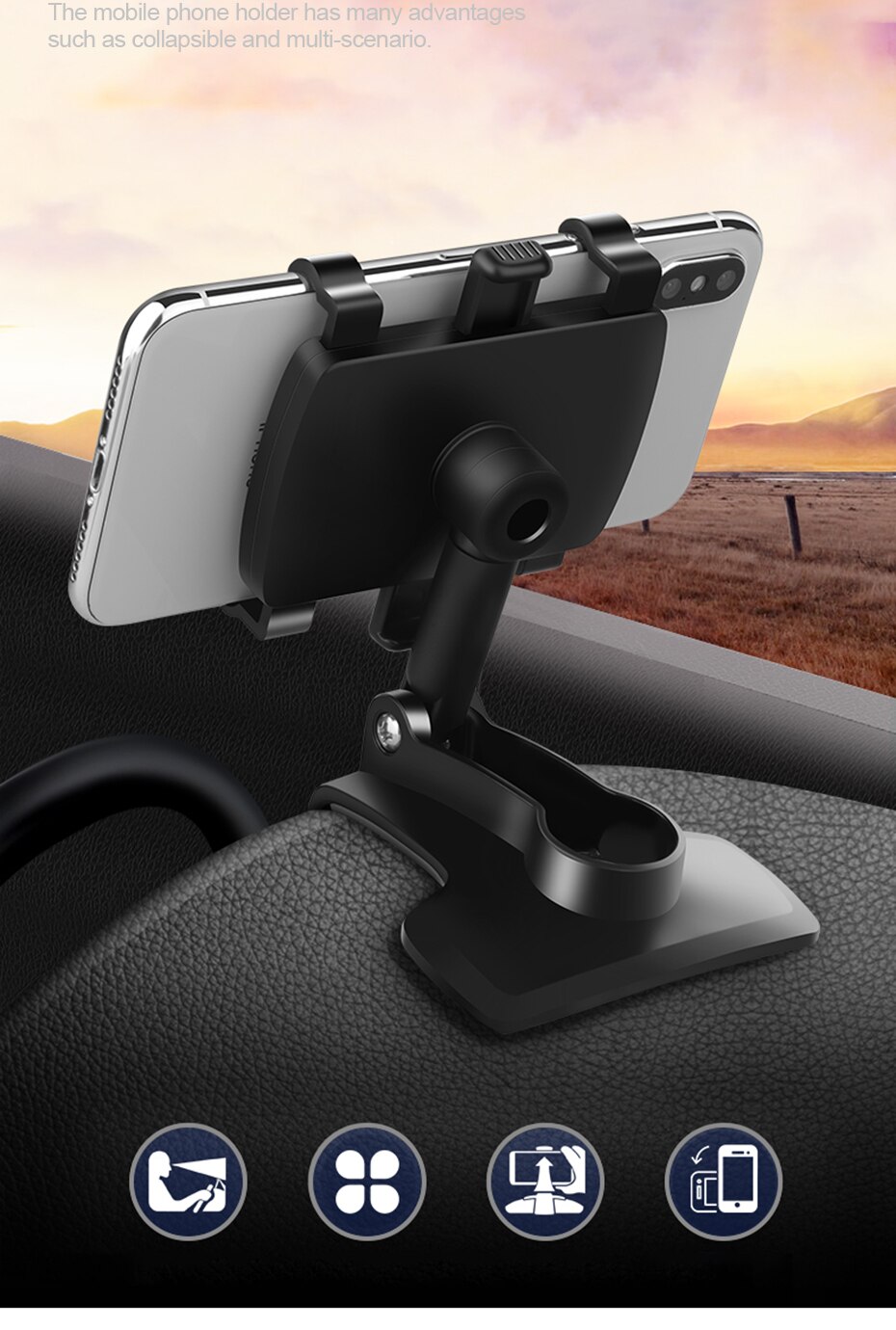 360 Degrees Car Phone Holder Universal Smartphone Stands Car Rack Dashboard Support for Auto Grip Mobile Phone Fixed Bracket 360 Degrees Car Phone Holder Universal Smartphone Stands Car Rack Dashboard Support for Auto Grip Mobile Phone Fixed Bracket