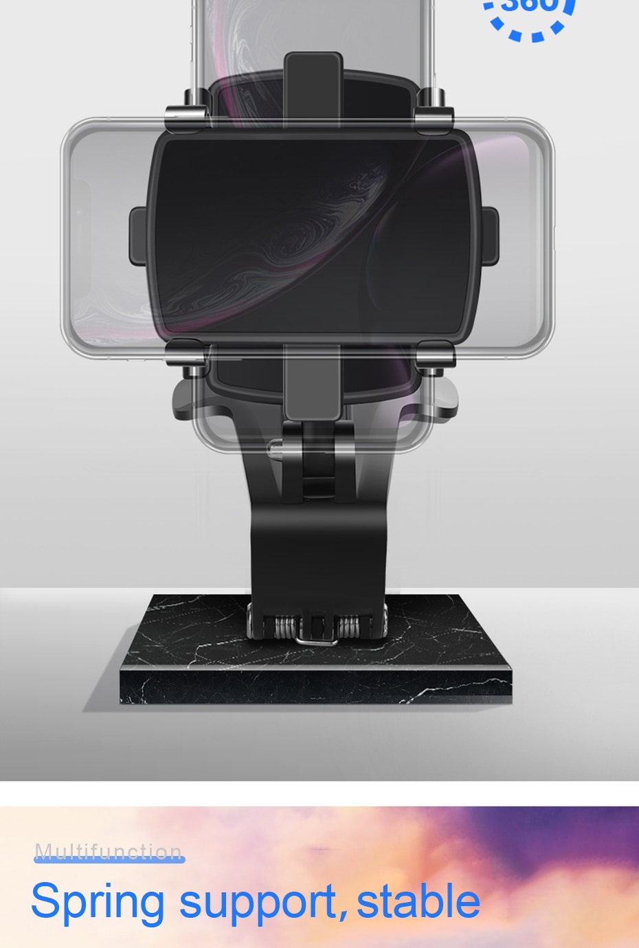 360 Degrees Car Phone Holder Universal Smartphone Stands Car Rack Dashboard Support for Auto Grip Mobile Phone Fixed Bracket 360 Degrees Car Phone Holder Universal Smartphone Stands Car Rack Dashboard Support for Auto Grip Mobile Phone Fixed Bracket