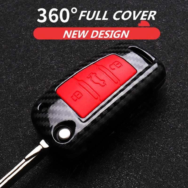 ABS Carbon fiber Silicone Car Key Cover Protector Case For Audi A3 A4 A5 C5 C6 8L 8P B6 B7 B8 C6 RS3 Q3 Q7 TT 8L 8V S3 keychain