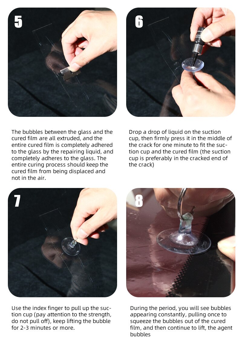 DIY Car Cracked Glass Scratch Repair Kit Windshield Nano Repair Liquid for Car Window Glasss Repair Scratch Crack Restore Tool